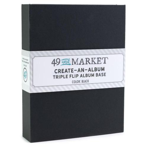 49 And Market Create-An-Album Triple Flip Album Base Black - Postage as per Actual