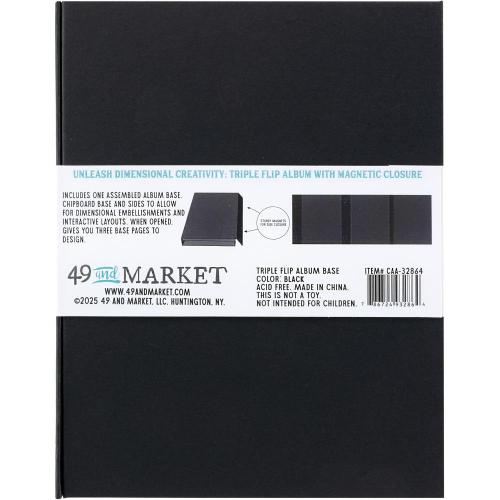 49 And Market Create-An-Album Triple Flip Album Base Black - Postage as per Actual