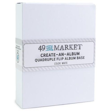 49 And Market Create-An-Album Quadruple Flip Album Base White - Postage as per Actual