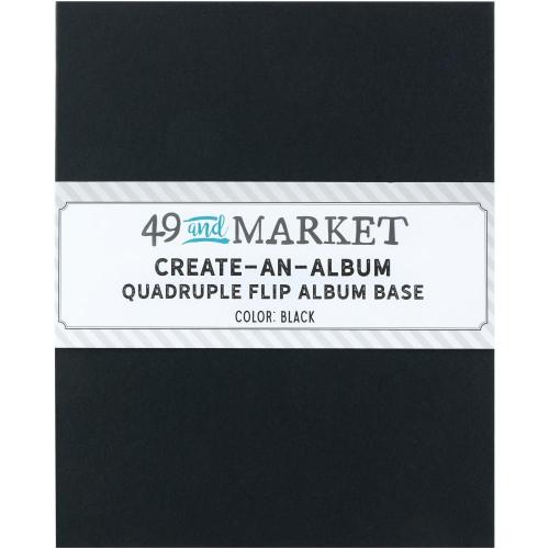 49 And Market Create-An-Album Quadruple Flip Album Base Black - Postage as per Actual
