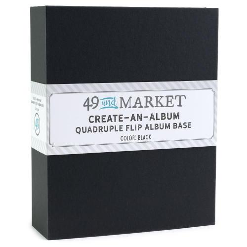 49 And Market Create-An-Album Quadruple Flip Album Base Black - Postage as per Actual
