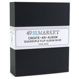 49 And Market Create-An-Album Quadruple Flip Album Base Black - Postage as per Actual