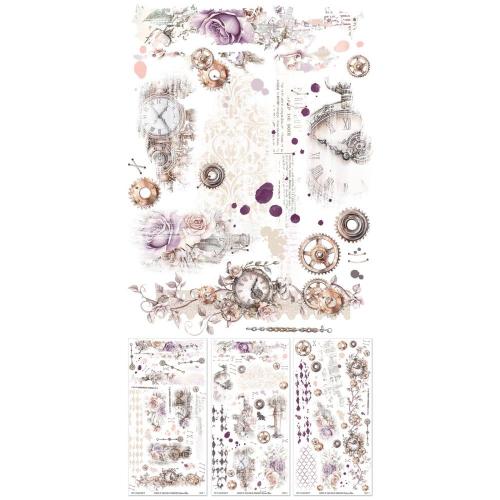 49 And Market Rub-On Transfer Set 6"X12" Echoes Of Time - Postage as per Actual