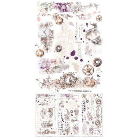 49 And Market Rub-On Transfer Set 6"X12" Echoes Of Time - Postage as per Actual