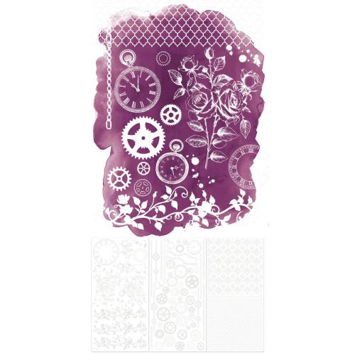 49 And Market Rub-On Transfer Set 6"X12" Irresistible Times, Echoes Of Time - Postage as per Actual