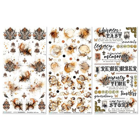 49 And Market Blendable Rub-On Transfer Set 6"X12" Nostalgic Memories - Postage as per Actual