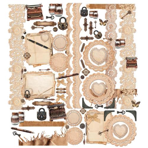 49 And Market Nostalgic Memories Ephemera Laser Cut Outs Set 1 - Postage as per Actual