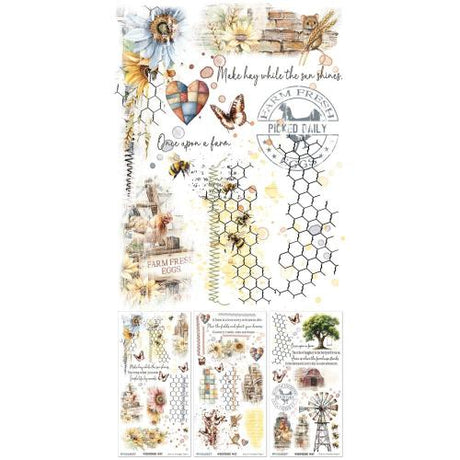 49 And Market Blendable Rub-On Transfer Set 6"X12" Whispering Way - Postage as per Actual