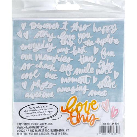49 And Market Chipboard Set-Words, Irresistible