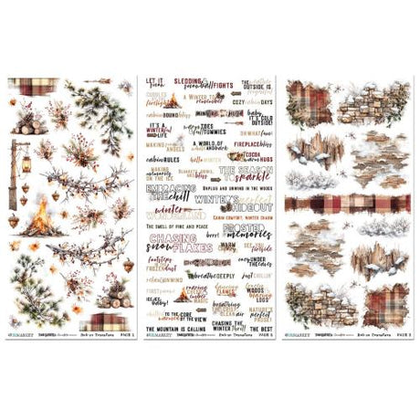 49 And Market Essential Rub-On Transfer Set 6"X12"-Timber And Tweed - Postage as per Actual