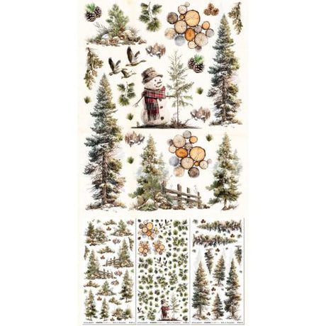 49 And Market Blendable Rub-On Transfer Set 6"X12"-Timber And Tweed - Postage as per Actual