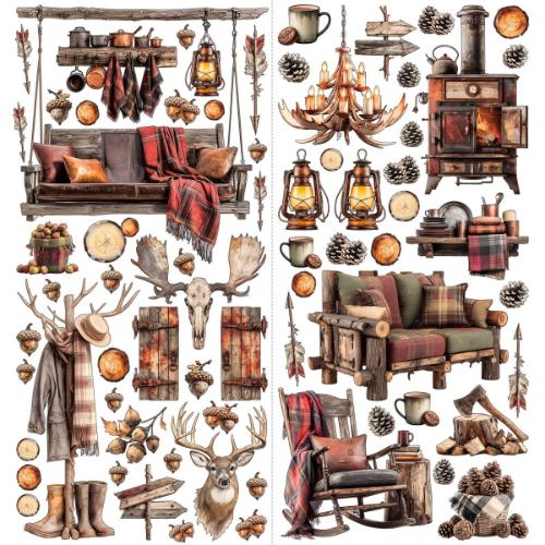 49 And Market Laser Cut Outs-Elements, Timber And Tweed - Postage as per Actual