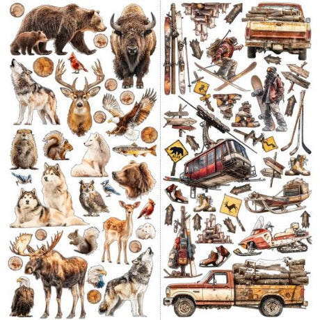 49 And Market Laser Cut Outs-Elements, Timber And Tweed - Postage as per Actual