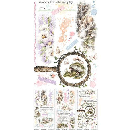 49 And Market Blendable Rub-On Transfer Set 6"X12"-The Looking Glass - Postage as per Actual