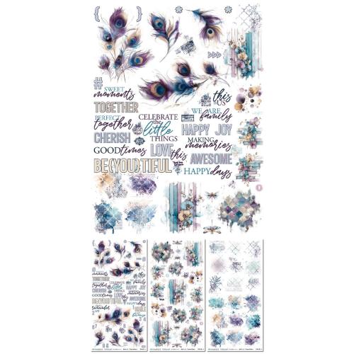 49 And Market Blendable Rub-On Transfer Set 6"X12"-Plume & Petal - Postage as per Actual