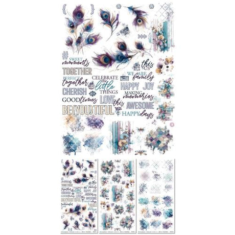 49 And Market Blendable Rub-On Transfer Set 6"X12"-Plume & Petal - Postage as per Actual