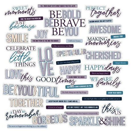 49 And Market Chipboard Set-Sentiments, Plume & Petal