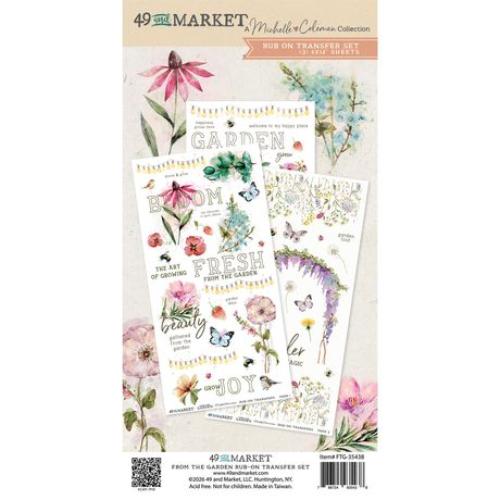 49 and Market Blendable Rub-On Transfer Set 6"X12"-From the Garden - Postage as per Actual