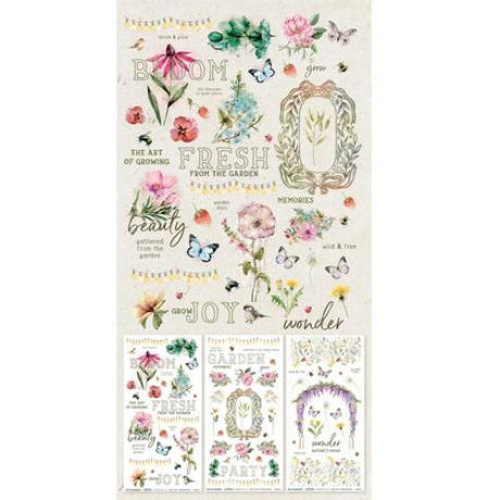 49 and Market Blendable Rub-On Transfer Set 6"X12"-From the Garden - Postage as per Actual