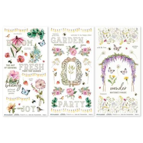 49 and Market Blendable Rub-On Transfer Set 6"X12"-From the Garden - Postage as per Actual