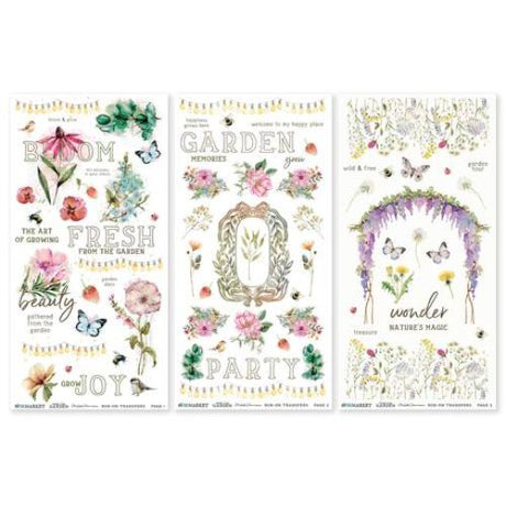 49 and Market Blendable Rub-On Transfer Set 6"X12"-From the Garden - Postage as per Actual