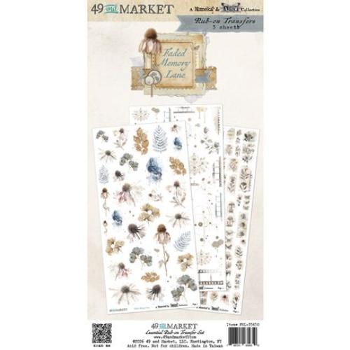 49 and Market Essential Rub-On Transfer Set 6"X12"-Faded Memory Lane - Postage as per Actual