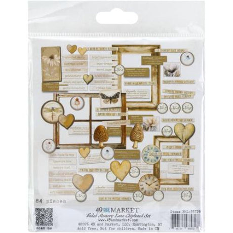 49 and Market Chipboard Set-Faded Memory Lane