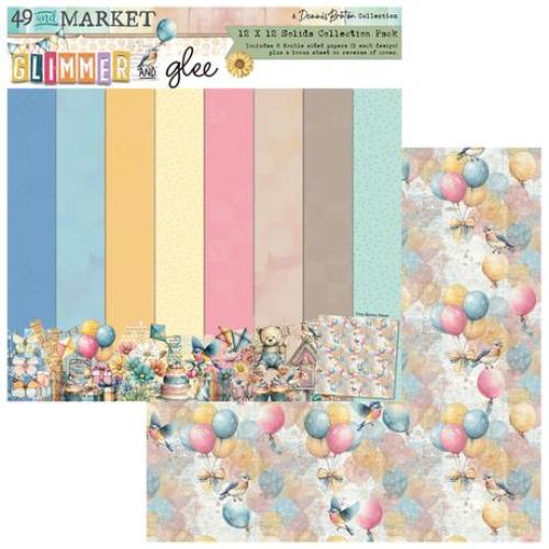 49 and Market Solids Collection Pack 12"X12"-Glimmer and Glee - Postage as per Actual