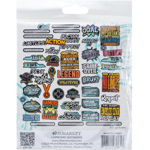 49 & Market Level Up Chipboard Set
