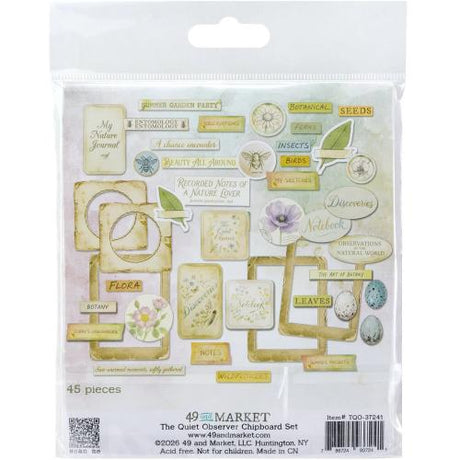 49 and Market The Quiet Observer Chipboard Set