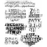 Tim Holtz Cling Stamps 7"X8.5" Faded Type