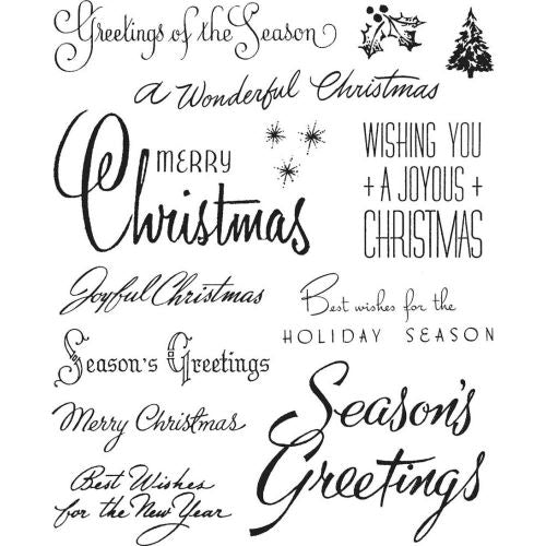 Tim Holtz Cling Stamps 7"X8.5" Christmastime #3