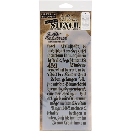 Tim Holtz Layered Stencil 4.125"X8.5" Script -Layered