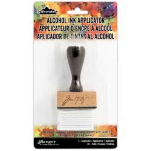 Tim Holtz Adirondack Alcohol Ink Applicator Stamp Handle W/10 Felts - Krafters Cart