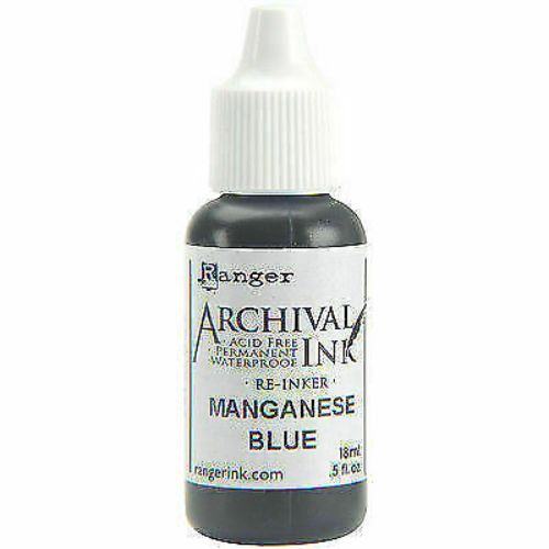 Ranger Archival Pad Reinker .5oz Manganese Blue