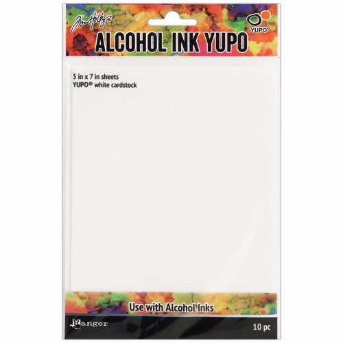 Tim Holtz Alcohol Ink White Yupo Paper 10 Sheets 5"X7"