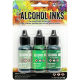 Tim Holtz Alcohol Ink .5oz 3/Pkg Mint/Green Spectrum