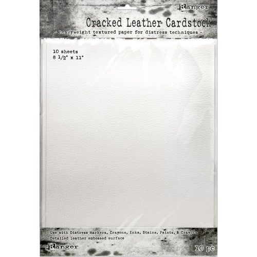 Tim Holtz Distress Cracked Leather Cardstock 10/Pkg 8.5"X11"