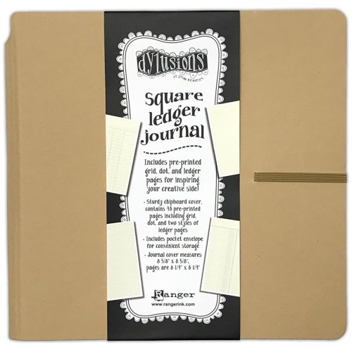 Dyan Reaveley's Dylusions Square Ledger Journal 8.625X8.625" Kraft - Postage As Per Actual