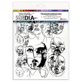 Dina Wakley MEdia Transparencies Abstract Portraits Set 1 (6pcs) (MDA80534) - Postage as per Actual