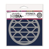 Dina Wakley MEdia Stencils 6"X6"-Groovy Coaster