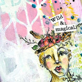 Dina Wakley MEdia Stencils 6"X6"-Groovy Coaster