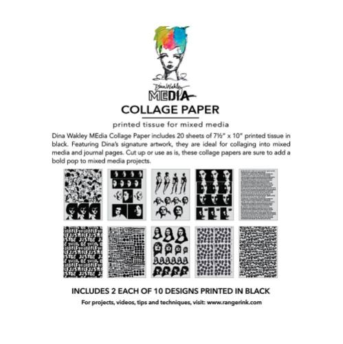 Ranger Dina Wakley Media Bold Collage Paper