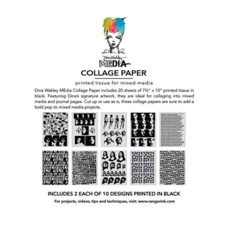 Ranger Dina Wakley Media Bold Collage Paper