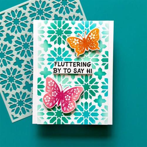 Simon Hurley create. Layering Stencil 6"X6"-Star Tile, 4 Pieces