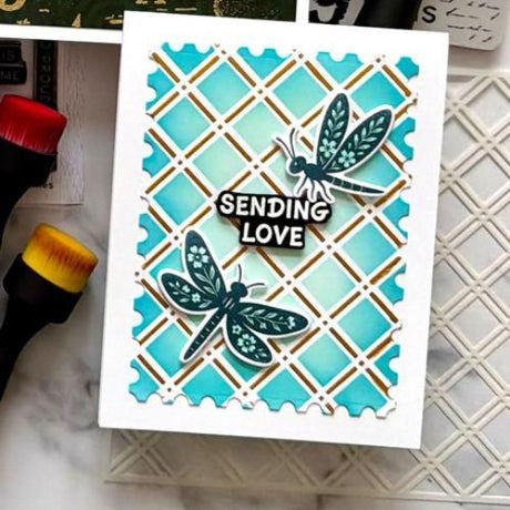 Simon Hurley create. Layering Stencil 6"X6"-Trellis, 3 Pieces