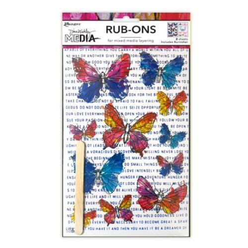 Dina Wakley MEdia Rub-ons-Flutters