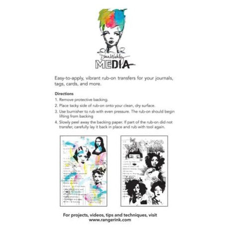 Dina Wakley Media Rub-ons - On Their Mind