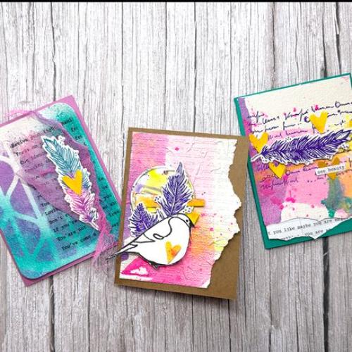 Dina Wakley MEdia Cotton Watercolor Panels-Card