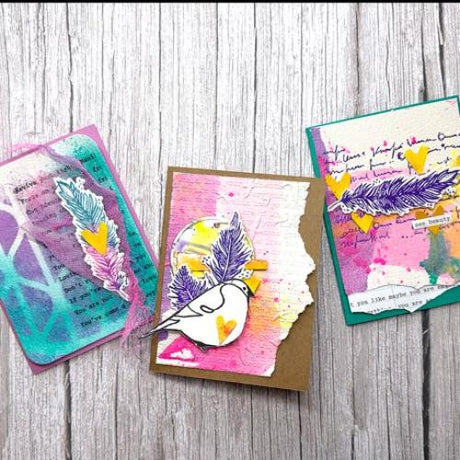 Dina Wakley MEdia Cotton Watercolor Panels-Card